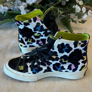 Velvet Chuck Taylor velvet leopard print hitops